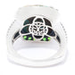925 Sterling Silver Chrome Diopside, Tyrone Turquoise Ring - Pinctore