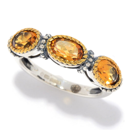 925 Sterling Silver Madeira Citrine Ring - Pinctore