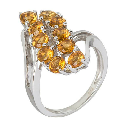 925 Sterling Silver Citrine Ring - Pinctore