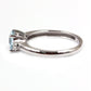 14Kt White Gold Aquamarine With Diamond Ring - Pinctore