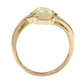 14kt Yellow Gold Ethiopian Opal With Diamond Ring - Pinctore