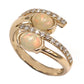 14kt Yellow Gold Ethiopian Opal With Diamond Ring - Pinctore