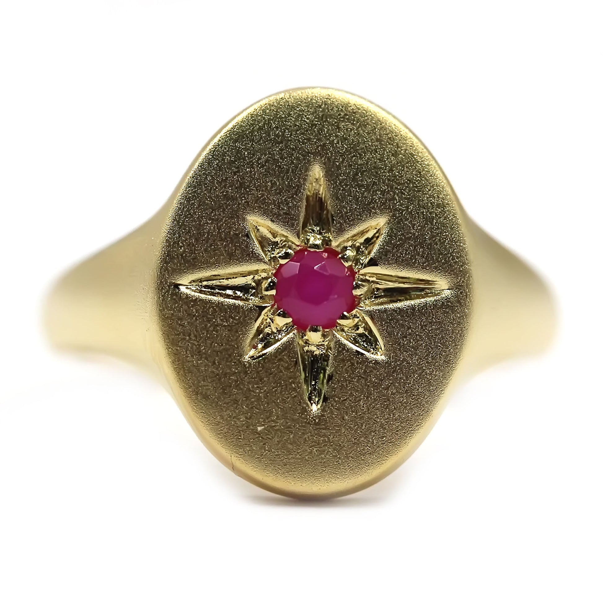 Sterling Silver 925 Thai Ruby Ring - Pinctore