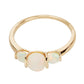 14kt Yellow Gold Ethiopian Opal 3 Stone Ring - Pinctore