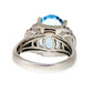925 Sterling Silver Sky Blue Topaz, White Natural Zircon Ring - Pinctore