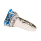 925 Sterling Silver Sky Blue Topaz, White Natural Zircon Ring - Pinctore