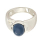 Sterling Silver 925 Blue Opal Ring - Pinctore