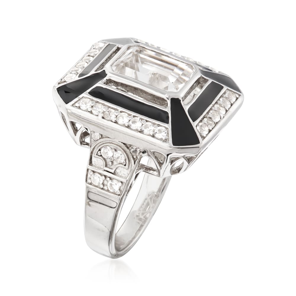 925 Sterling Silver White Topaz Ring - Pinctore