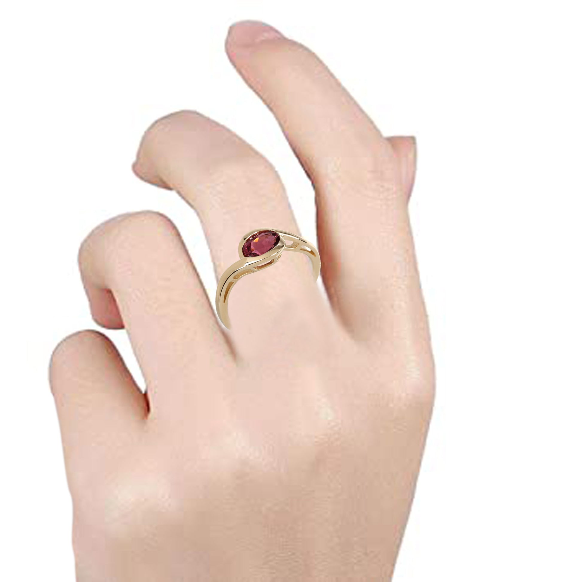 14kt Yellow Gold Pink Tourmaline Ring - Pinctore