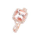 14k Rose Gold Morganite and Diamond Cushion Infinity Shank Engagement Ring (1/4cttw, H-I Color, SI1-SI2 Clarity),